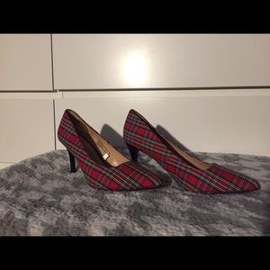 Red Plaid Pumps
